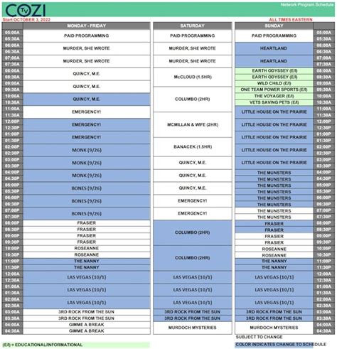 e tv schedule tomorrow